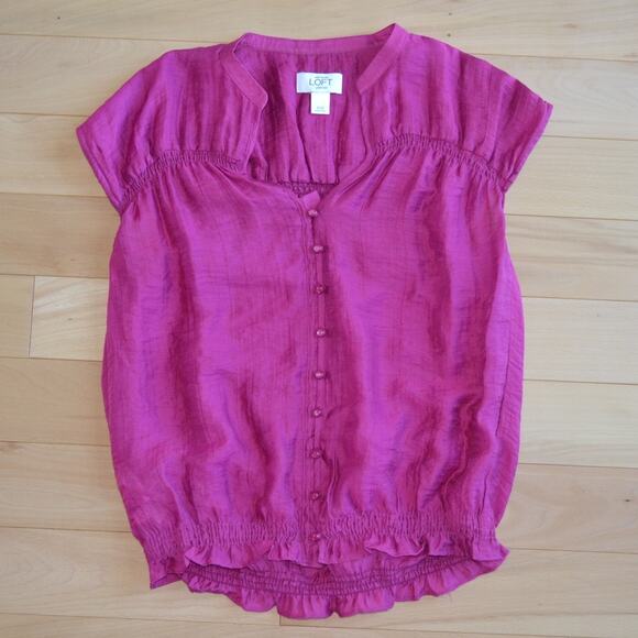 LOFT Blouse Top Shirt Size XSP Pink - Picture 1 of 4
